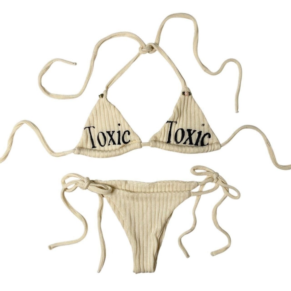 handmade knitted bikini set